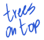Handwritten blue note: trees on top